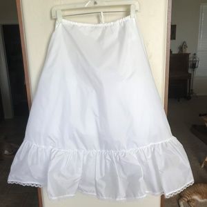 girls white dress slip